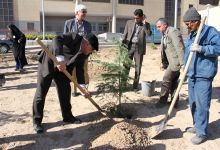 گزارش تصویری مراسم روز درخت کاری و تقدیر از نیروهای باغبانی دانشگاه